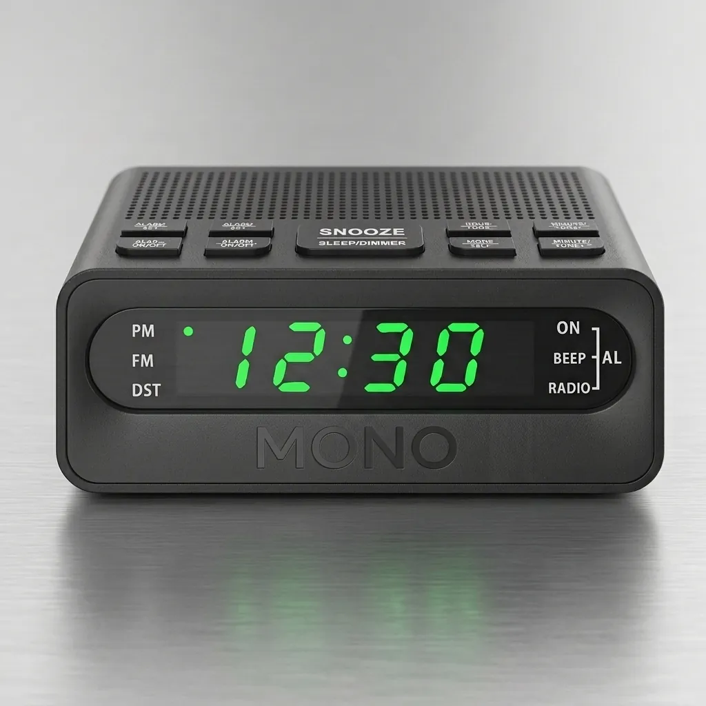 Digital Alarm Clock, Radio With Usb Charger — ACK-1024 (image 1)