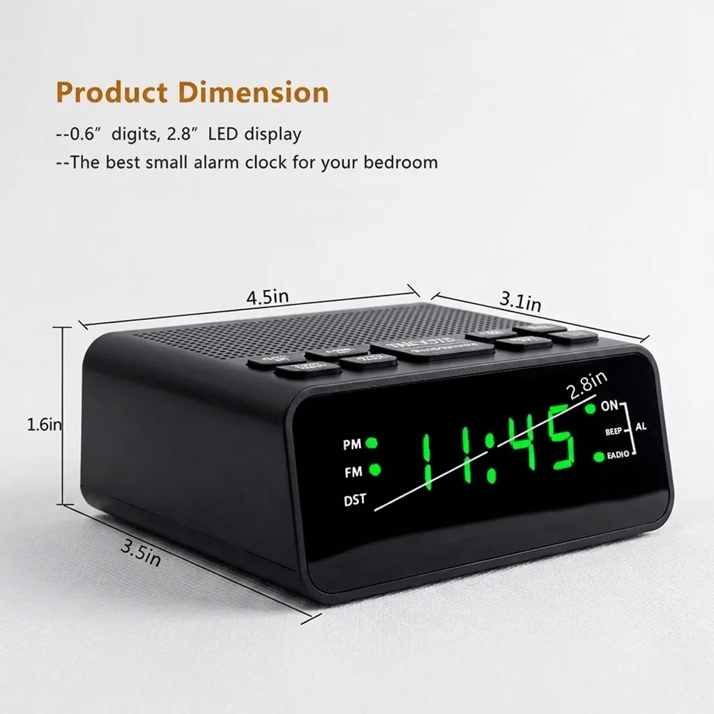 Digital Alarm Clock, Radio With Usb Charger — ACK-1024 (image 4)
