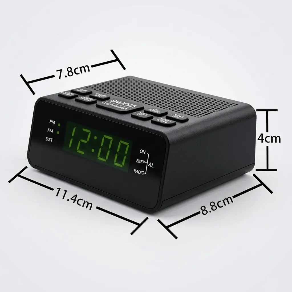 Digital Alarm Clock, Radio With Usb Charger — ACK-1024 (image 5)