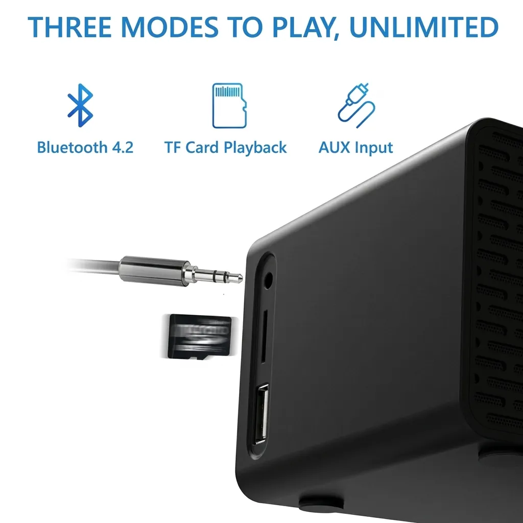 Digital Alarm Clock, Radio, Wireless Charging & Usb Fast Charger, Bluetooth Speaker… (image 2)