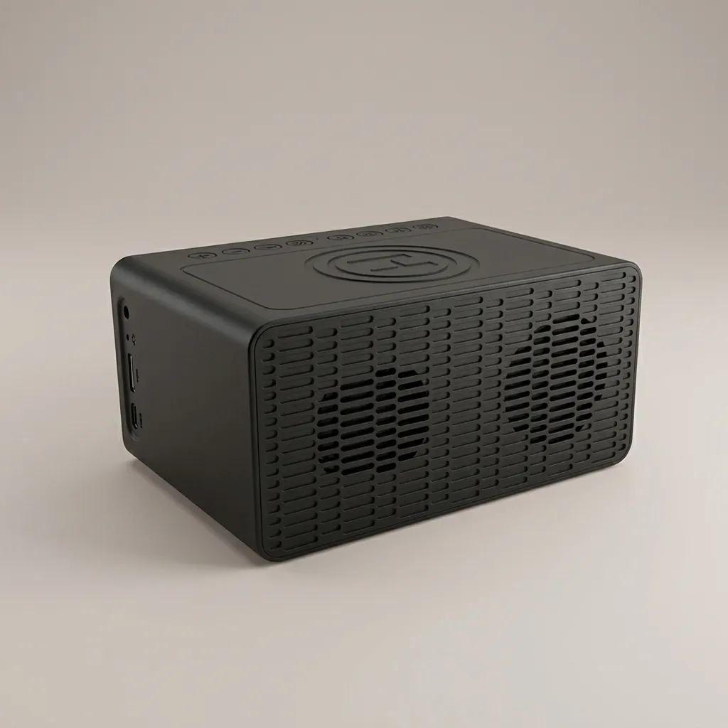 Digital Alarm Clock, Radio, Wireless Charging & Usb Fast Charger, Bluetooth Speaker… (image 3)