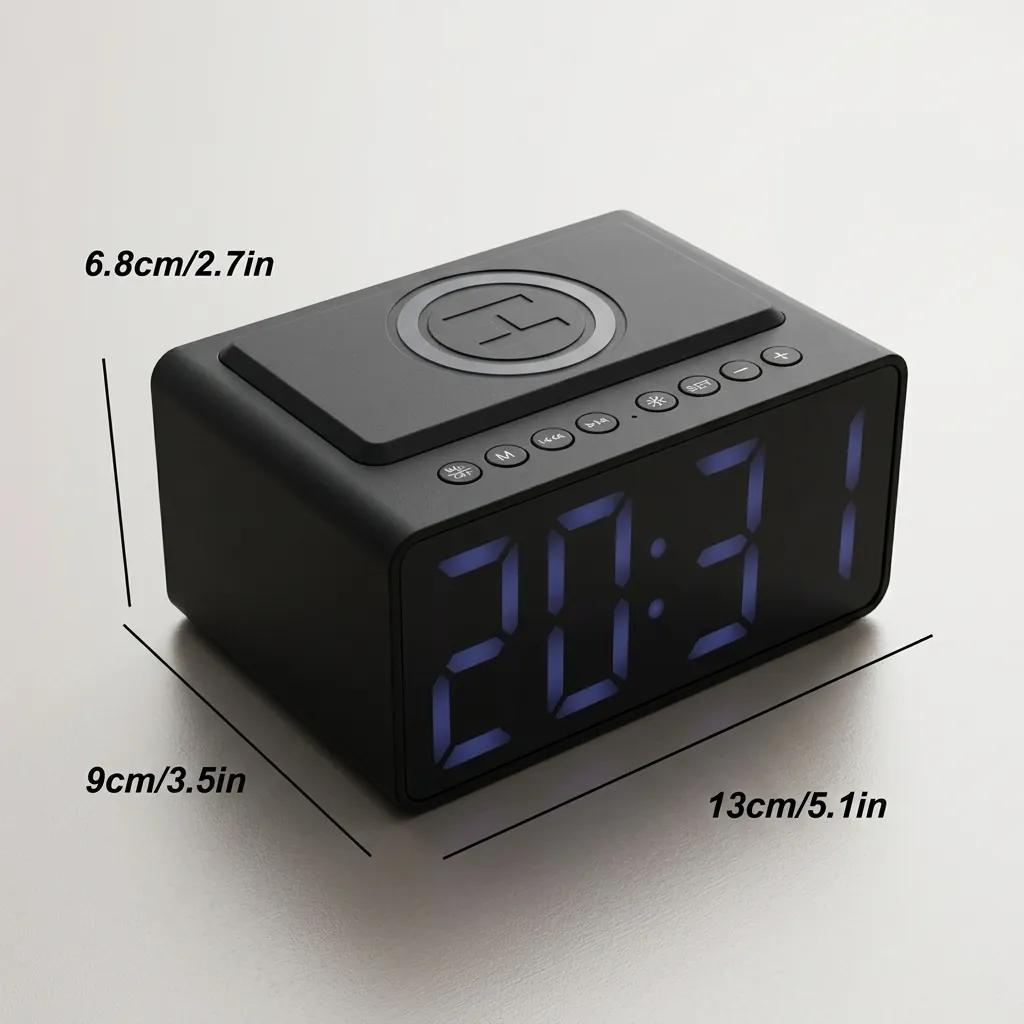 Digital Alarm Clock, Radio, Wireless Charging & Usb Fast Charger, Bluetooth Speaker… (image 11)