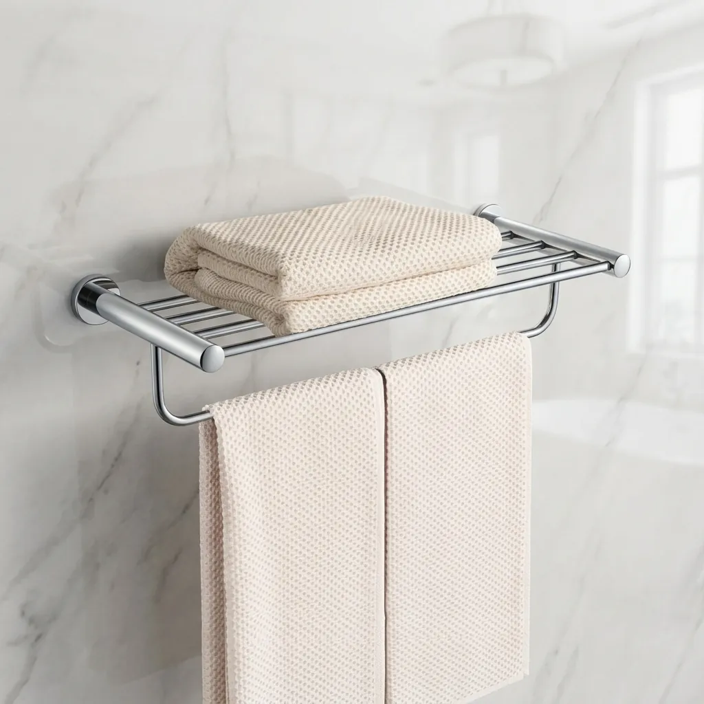Wall-Mounted Towel Rack - Stainless Steel — BAC-1024 (image 5)