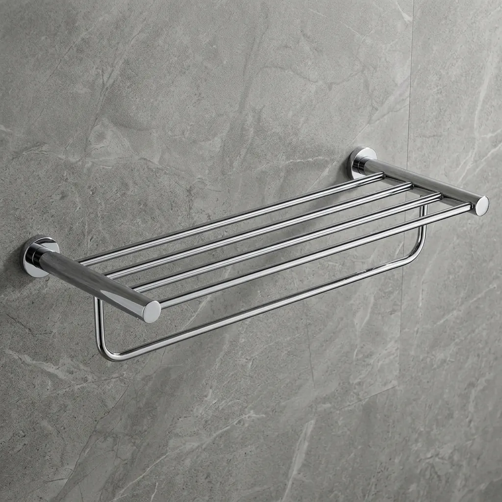 Wall-Mounted Towel Rack - Stainless Steel — BAC-1024 (image 8)