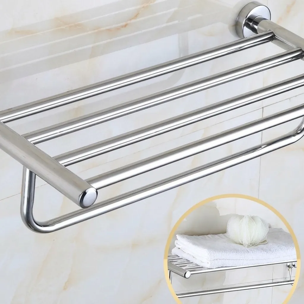 Wall-Mounted Towel Rack - Stainless Steel — BAC-1024 (image 9)