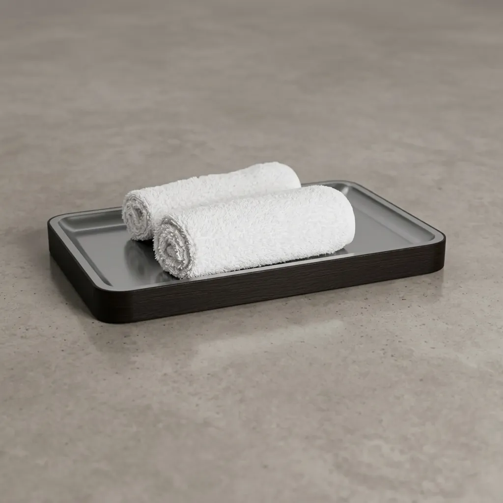 Abs + Pu Leather Towel Tray — BAC-1028 (image 4)