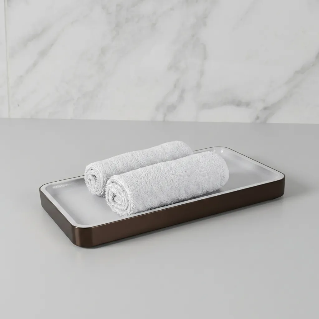 Abs + Pu Leather Towel Tray — BAC-1028 (image 5)