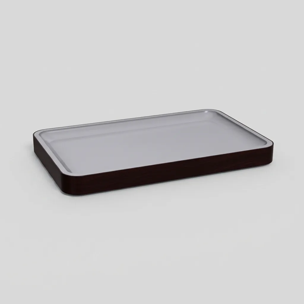 Abs + Pu Leather Towel Tray — BAC-1028