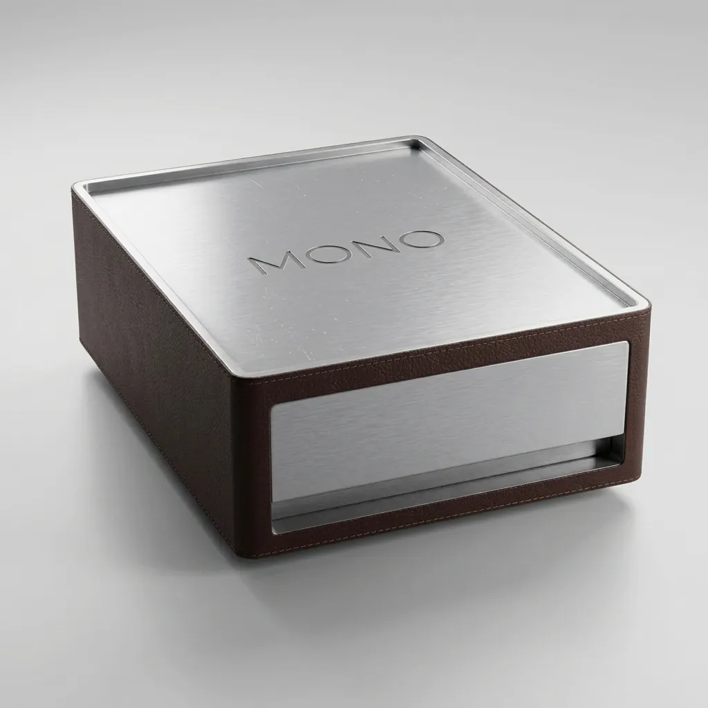 Abs + Pu Leather Amenities Tray Box With Drawer — BAC-1029
