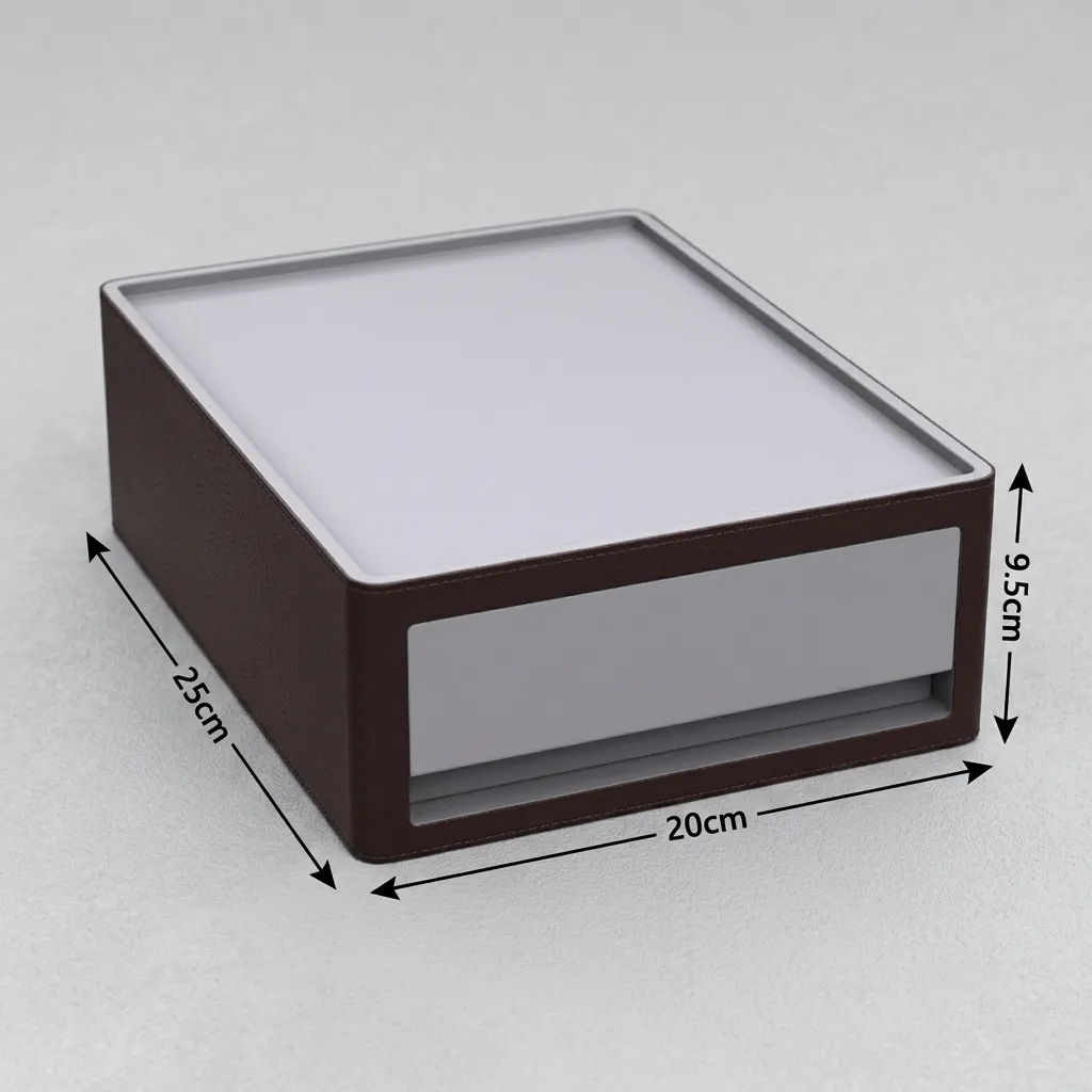 Abs + Pu Leather Amenities Tray Box With Drawer — BAC-1029 (image 4)