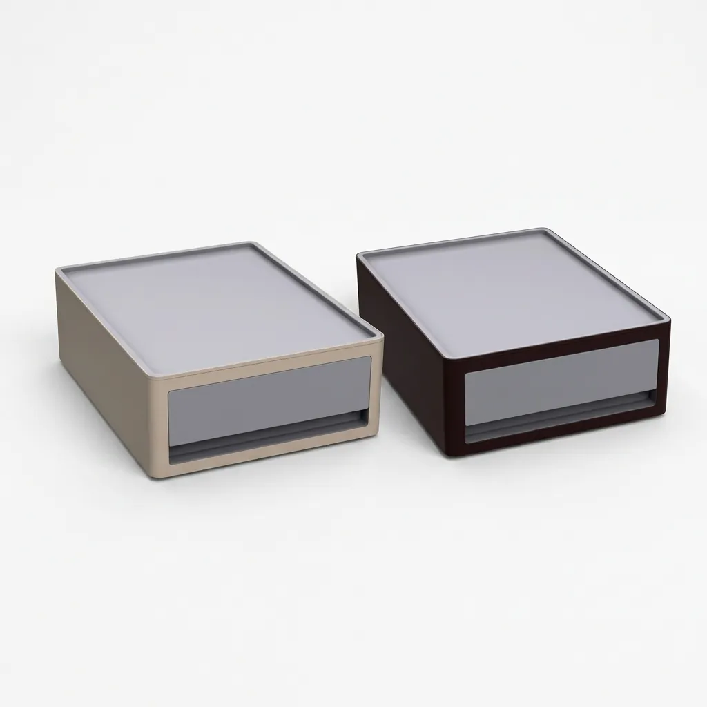 Abs + Pu Leather Amenities Tray Box With Drawer — BAC-1029 (image 5)