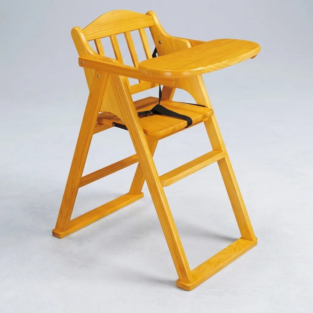 Foldable Baby Chair - Solid Wood — BCR-1024 (image 2)