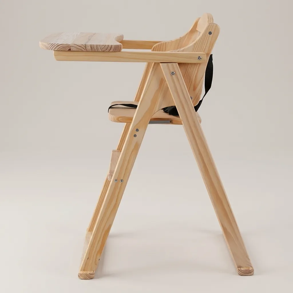 Foldable Baby Chair - Solid Wood — BCR-1024 (image 5)