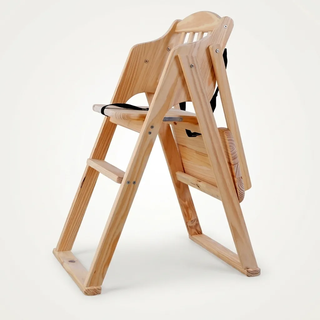 Foldable Baby Chair - Solid Wood — BCR-1024 (image 8)