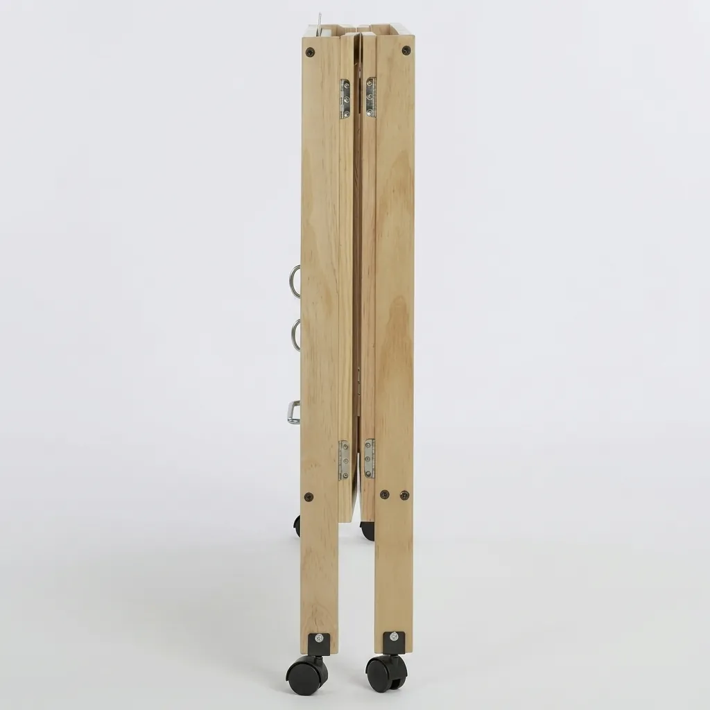 Foldable Wooden Baby Crib/Cot With Mattress — BCR-1025 (image 6)