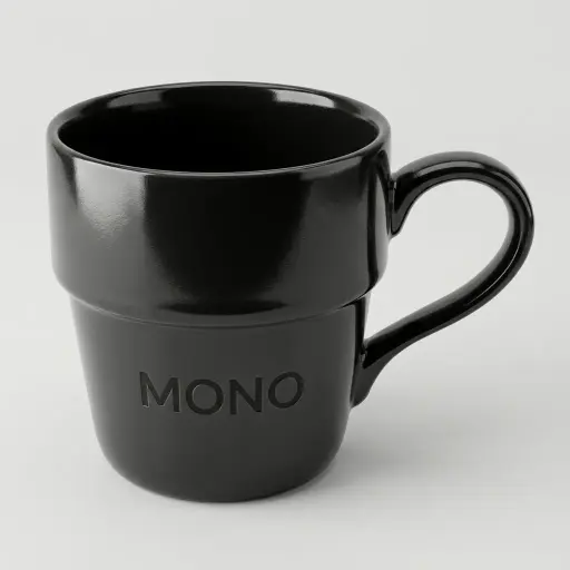 Ceramic Cup With Handle 330ml [1024] — BDA-1024 — A 330ml ceramic cup with a comfortable handle, finished in black for a clean, modern table setting. Sturdy ceramic construction stands up to daily hospitality use and frequent washing. A versatile choice for in-room coffee and tea service.