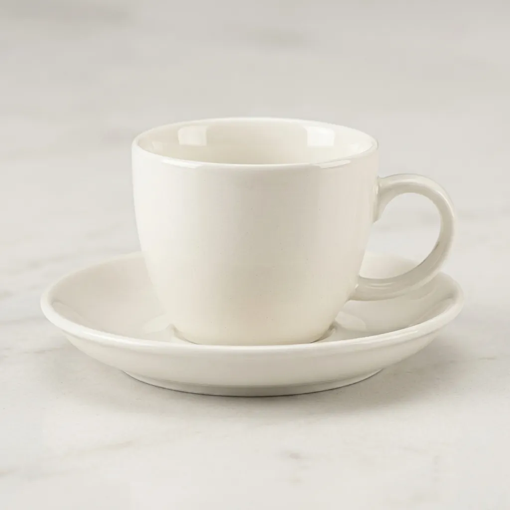 Ceramic Cup & Saucer With Handle 300ml — BDA-1028