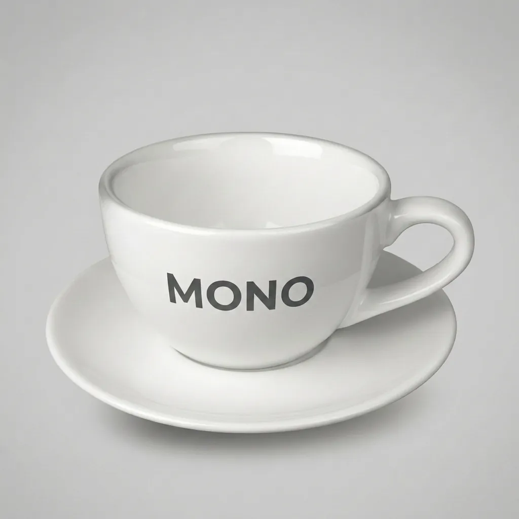 Ceramic Cup & Saucer With Handle 280ml — BDA-1029 (image 1)
