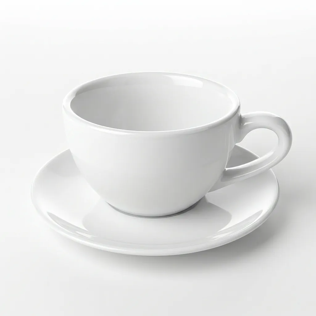 Ceramic Cup & Saucer With Handle 280ml — BDA-1029 (image 2)