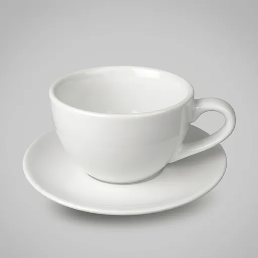 Ceramic Cup & Saucer With Handle 280ml — BDA-1029