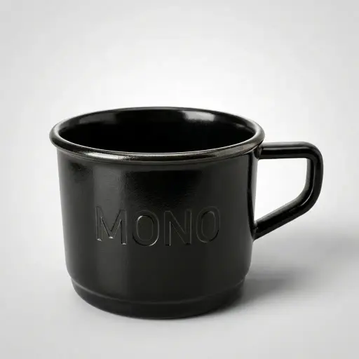 Melamine Cup With Handle 200ml [1036] — BDA-1036 — A 200ml melamine cup with a handle in black, built to resist chips and breakage. The lightweight, shatter-resistant material is ideal for poolside, outdoor and high-traffic areas. A practical, stylish choice for worry-free beverage service.