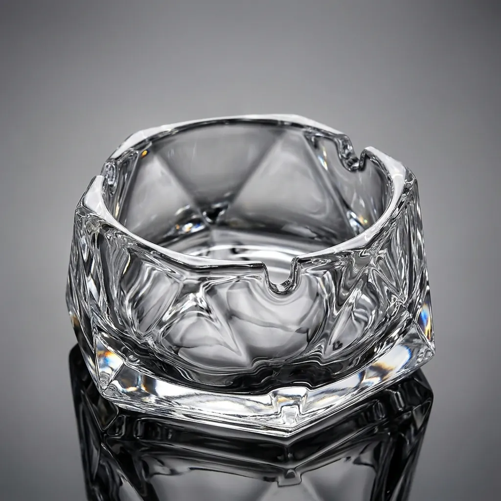 Transparent Glass Ashtray — BDA-1038