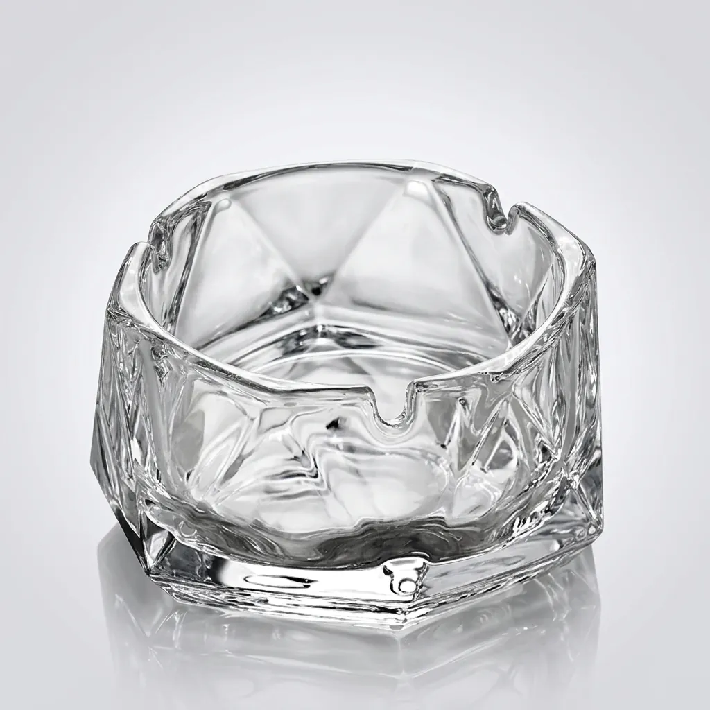 Transparent Glass Ashtray — BDA-1038 (image 2)