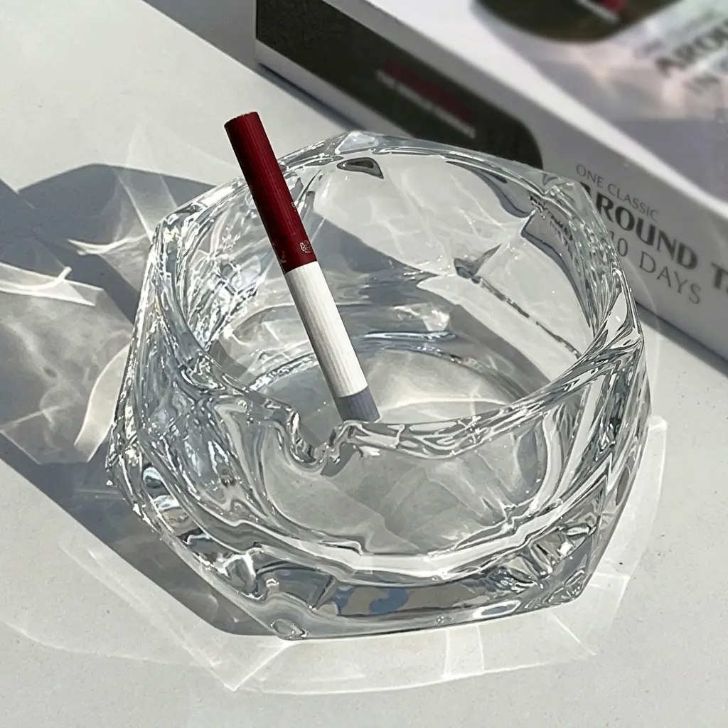 Transparent Glass Ashtray — BDA-1038 (image 5)