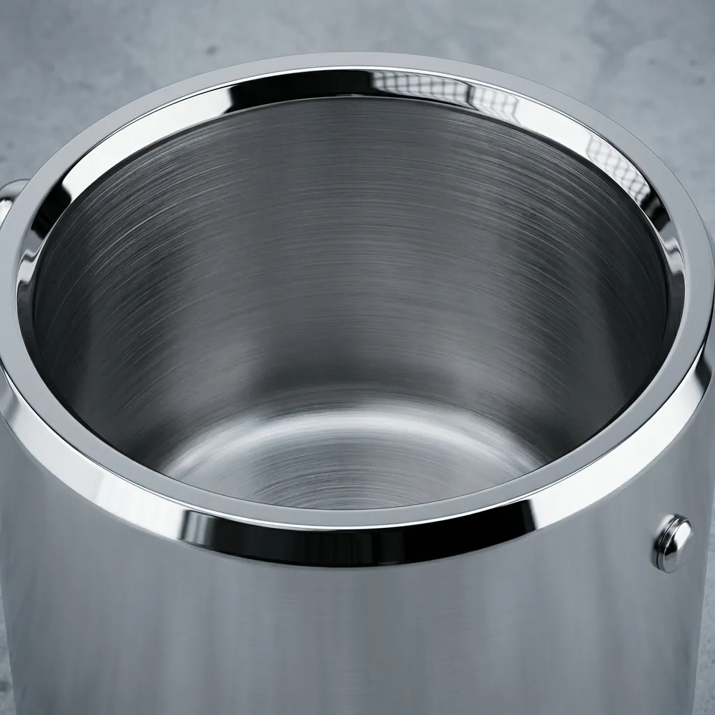 Ice Bucket With Cover Double Layer Insulated Stainless Steel 1.0ltr — BDA-1039 (image 7)