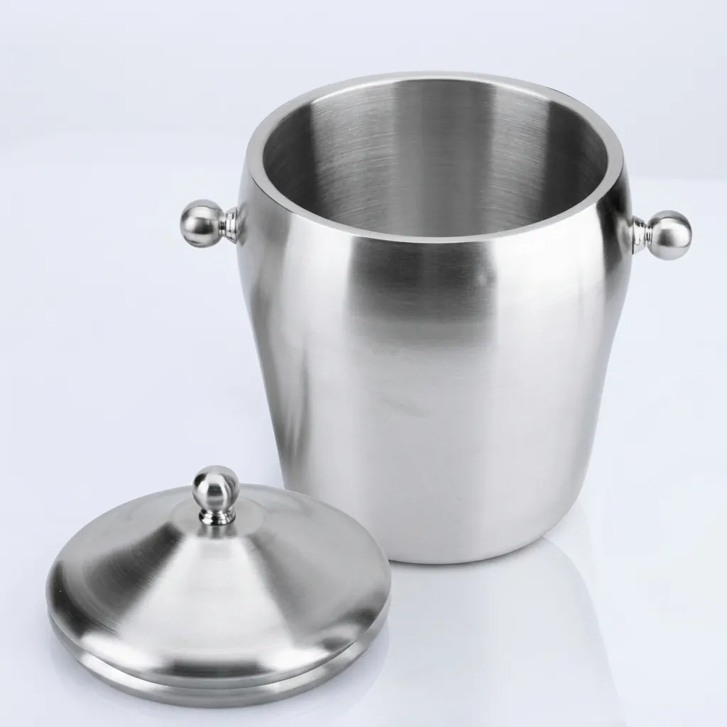 Ice Bucket With Cover Double Layer Insulated Stainless Steel 2.0ltr — BDA-1040 (image 3)
