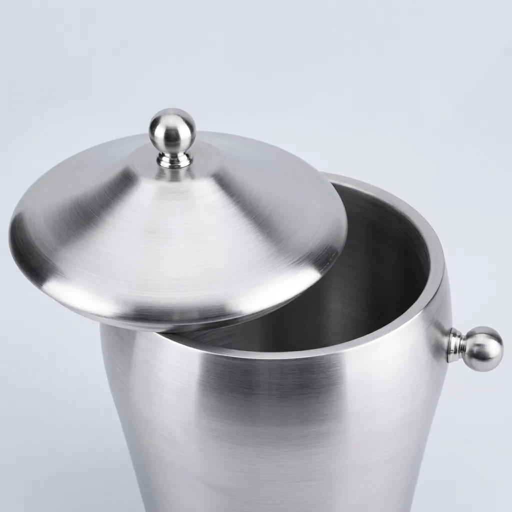 Ice Bucket With Cover Double Layer Insulated Stainless Steel 2.0ltr — BDA-1040 (image 5)