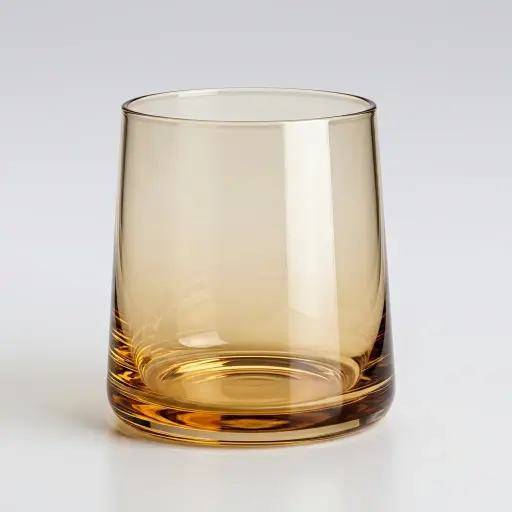 Classic Water Glass 270ml [1043] — BDA-1043 — A 270ml round water glass with a warm brown tint that adds a subtle accent to the table. Standing 8.5cm tall and weighing 0.30kg, it suits water, juice and soft drinks. Durable glass for everyday hospitality service.
