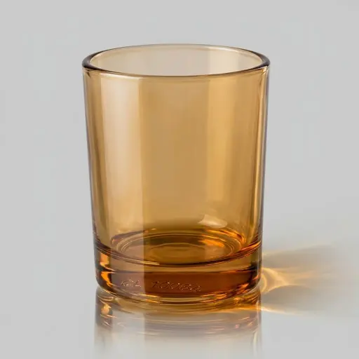 Classic Water Glass 230ml [1045] — BDA-1045 — A classic 230ml round water glass with a warm brown tint, standing 8.5cm tall. The timeless shape suits water and soft drinks across rooms and dining areas. Durable everyday glassware for consistent service.