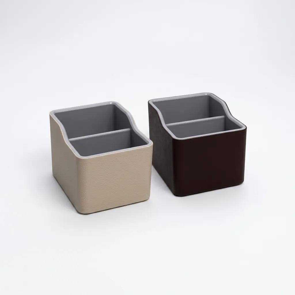 Abs + Pu Leather Double Layer Tea Bag Holder — BDA-1048 (image 4)