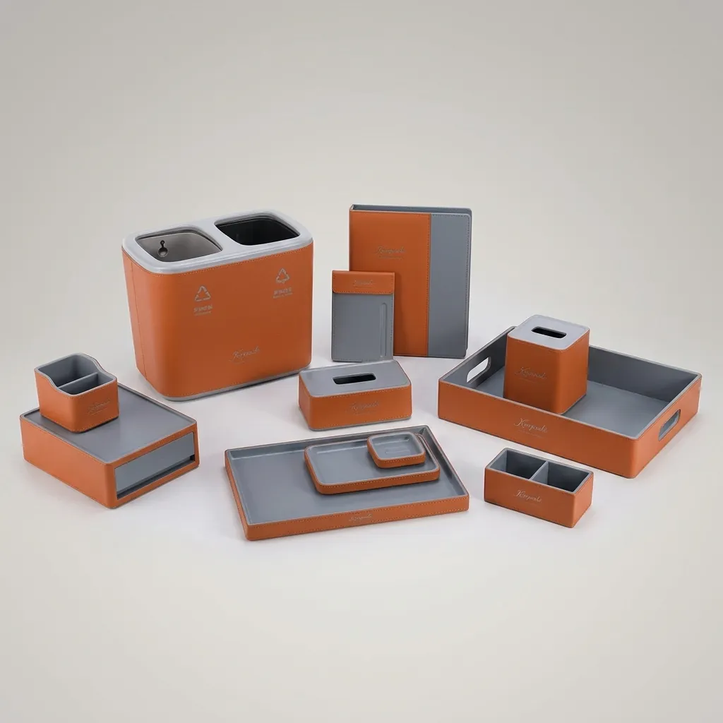 Abs + Pu Leather Double Layer Tea Bag Holder — BDA-1048 (image 7)