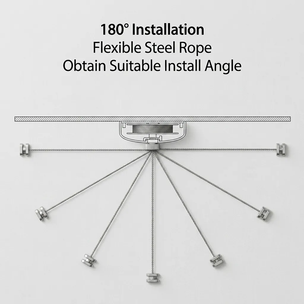Retractable Clothesline Stainless Steel, Steel Wire Rope 2.8m — CDR-1031 (image 5)
