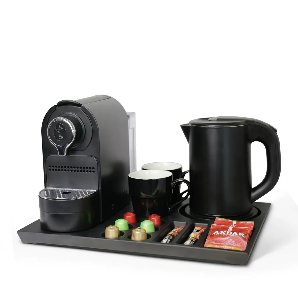 Melamine Tray Set with Stainless Steel Anti-Scald 0.8L Kettle [1031] — CTS-1031 (image 5)