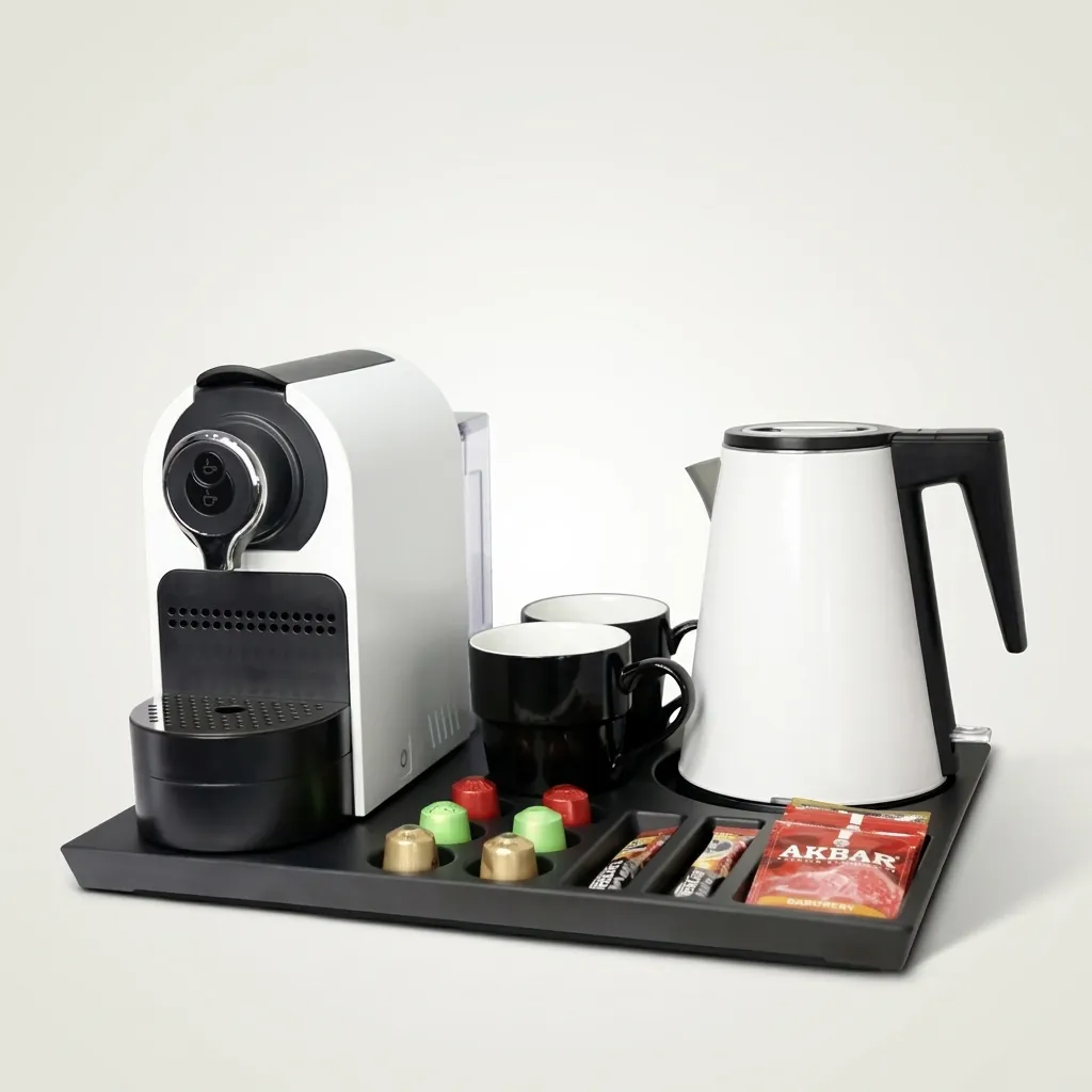 Melamine Tray Set with Strix Seamless Stainless Steel 0.8L Kettle [1035] — CTS-1035 (image 3)