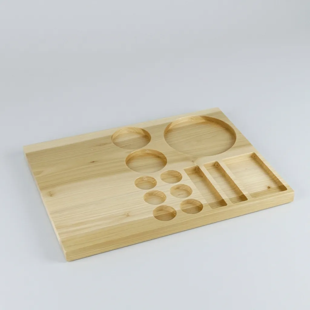 Wooden Tray Set with Stainless Steel 0.8L Kettle — CTS-1042 (image 5)