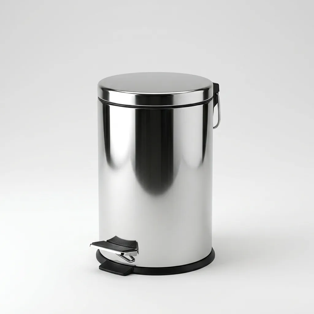 Stainless Steel Round Pedal Dustbin 5L — DBN-1024 (image 2)