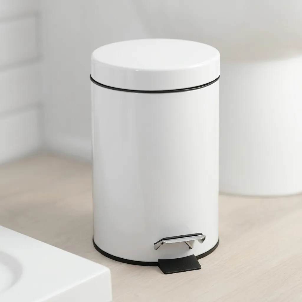 Metal Round Pedal Dustbin 5L with Non-Slip Base [1025] — DBN-1025 (image 2)