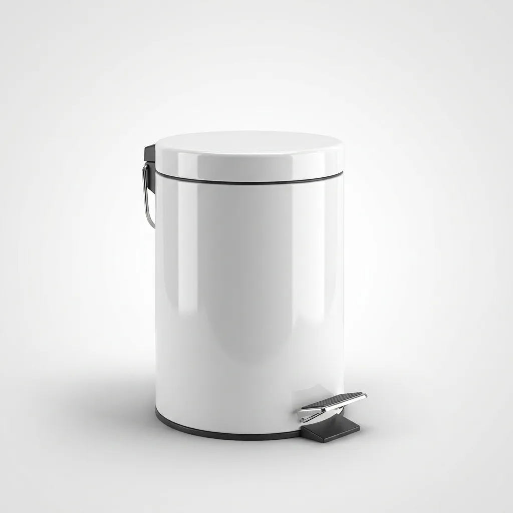 Metal Round Pedal Dustbin 5L with Non-Slip Base [1025] — DBN-1025 (image 3)