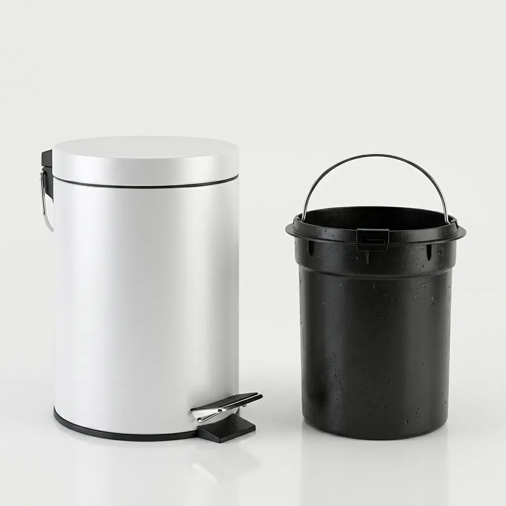 Metal Round Pedal Dustbin 5L with Non-Slip Base [1025] — DBN-1025 (image 5)