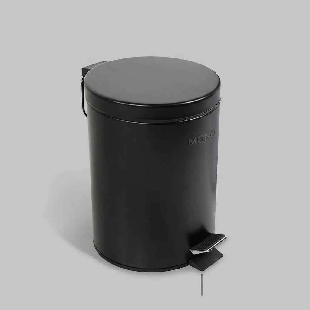 Metal Round Pedal Dustbin 5L with Non-Slip Base [1026] — DBN-1026 (image 1)