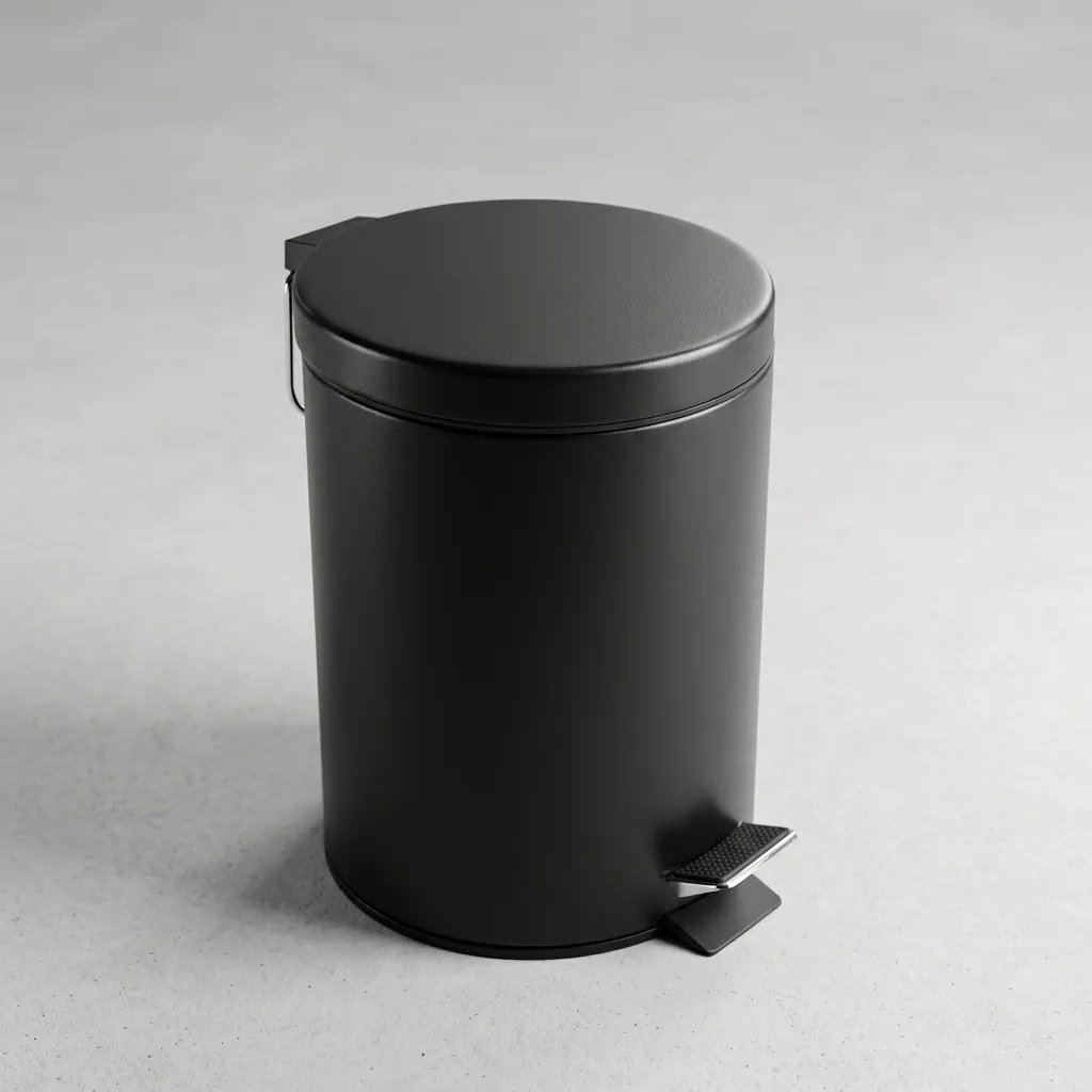 Metal Round Pedal Dustbin 5L with Non-Slip Base [1026] — DBN-1026 (image 2)