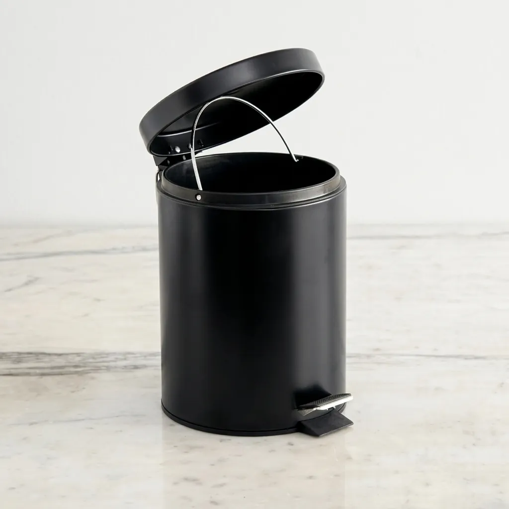 Metal Round Pedal Dustbin 5L with Non-Slip Base [1026] — DBN-1026 (image 3)