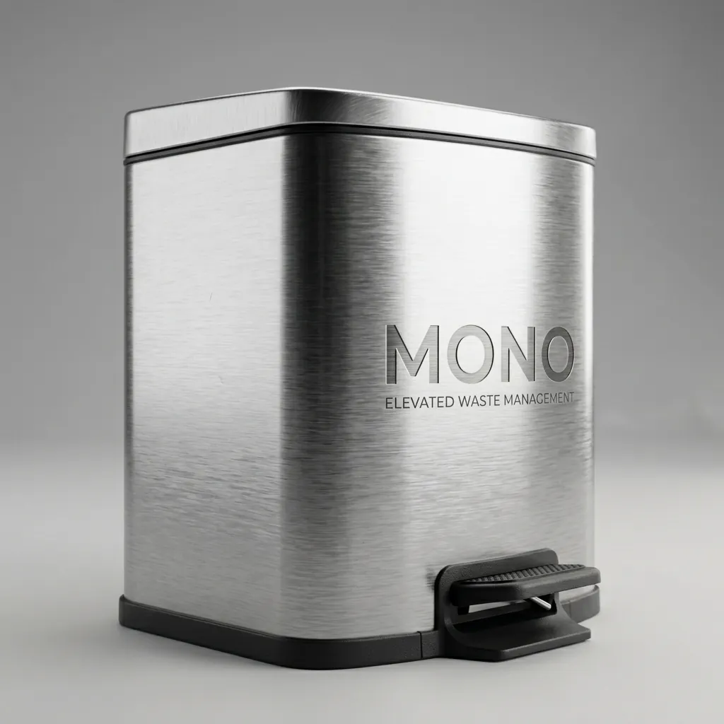 Stainless Steel Square Pedal Dustbin 5L — DBN-1027 (image 1)