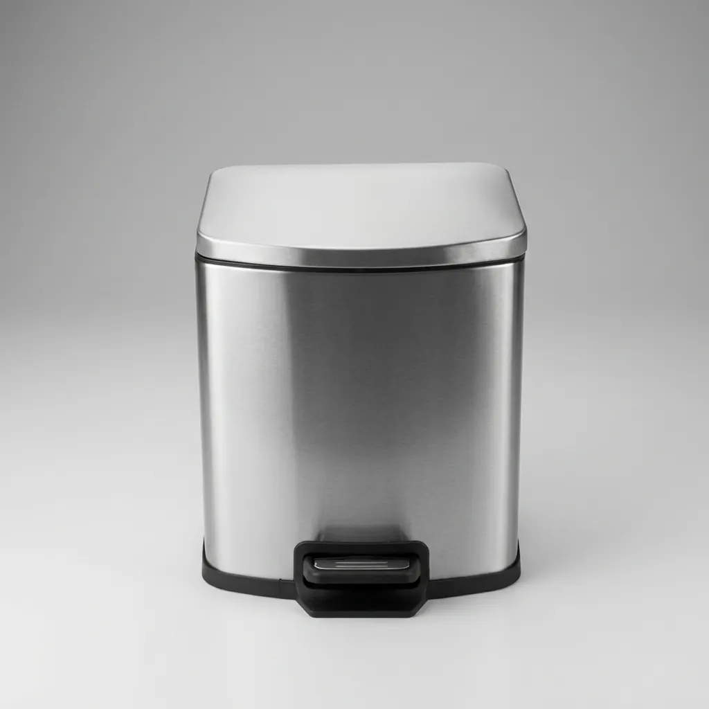 Stainless Steel Square Pedal Dustbin 5L — DBN-1027 (image 6)