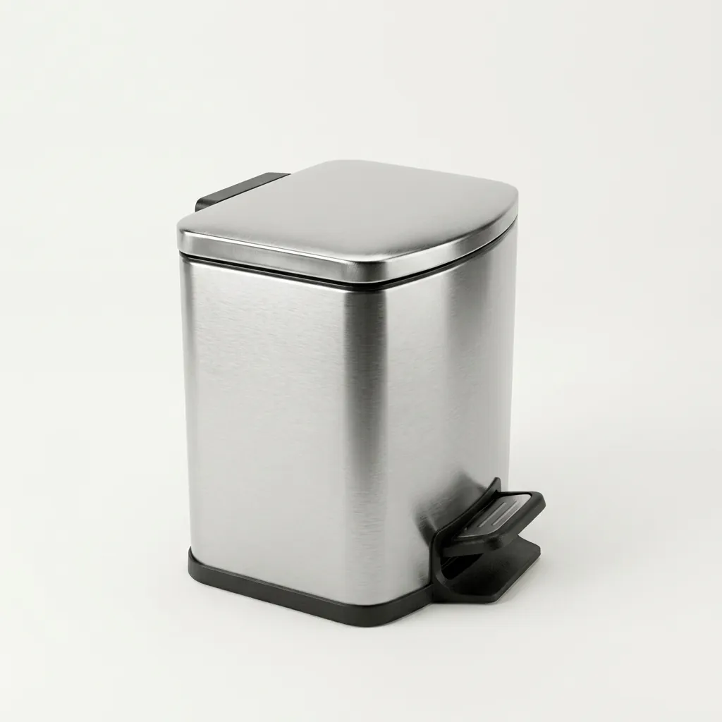 Stainless Steel Square Pedal Dustbin 5L — DBN-1027 (image 8)