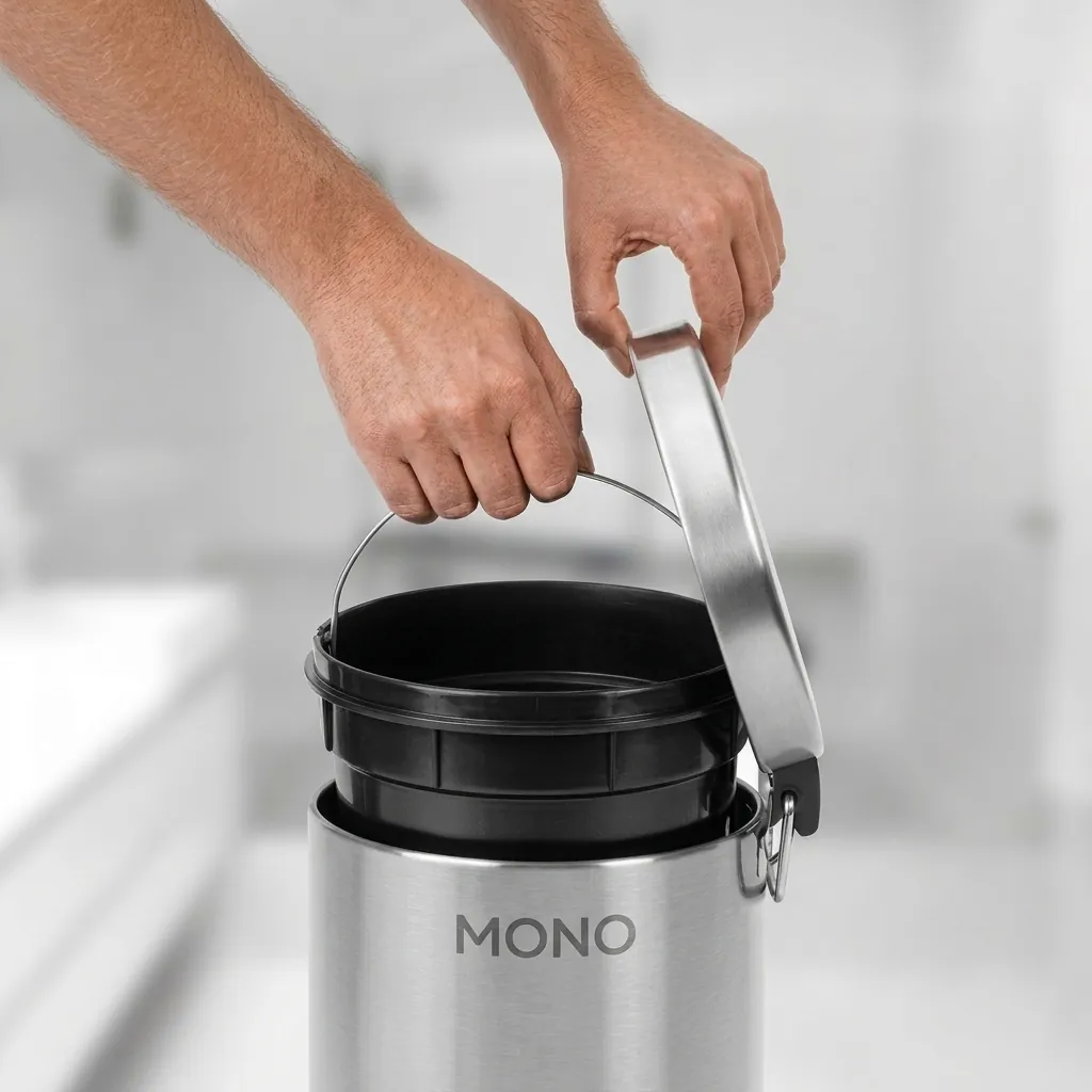 Stainless Steel Perfect Pedal Dustbin 7L with Anti-Slip — DBN-1029 (image 1)